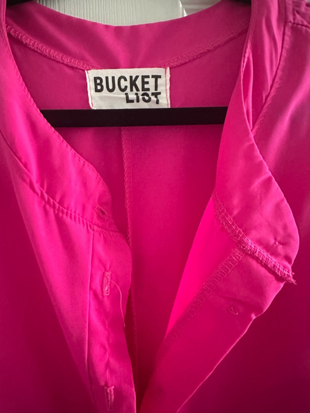 BUCKETLIST Sleeveless Maxi Shirt Dress in Fuchsia - Picture 5 of 5